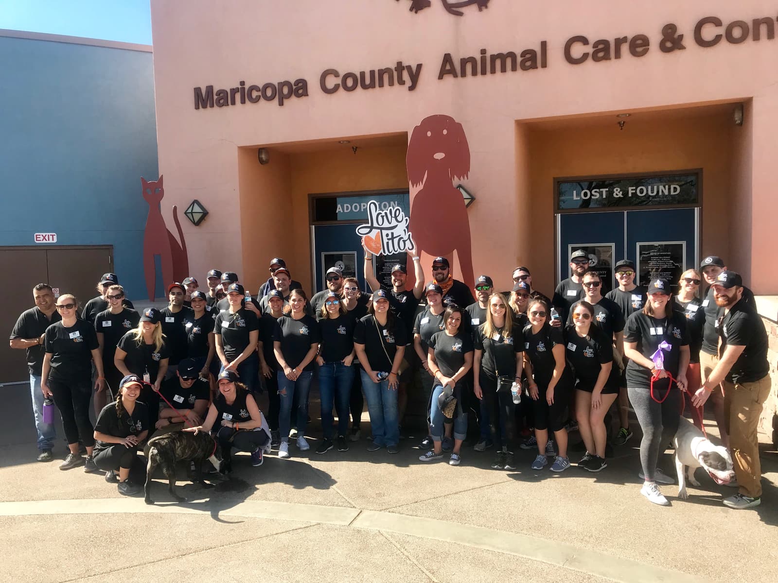 Tito's Vodka Volunteers at Maricopa Animal Care Control