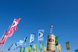 tito's vodka bottle with flags at Austin City Limits