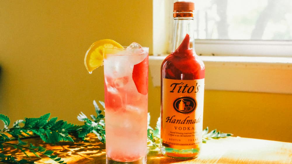 Tito's Vodka Rose Water with a rose infusion