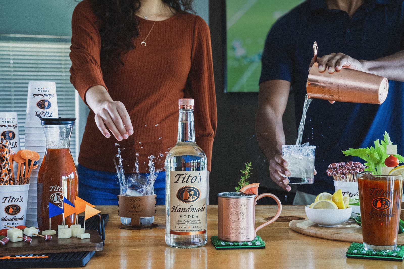 Tito's Handmade Vodka cocktails and Tito's gear