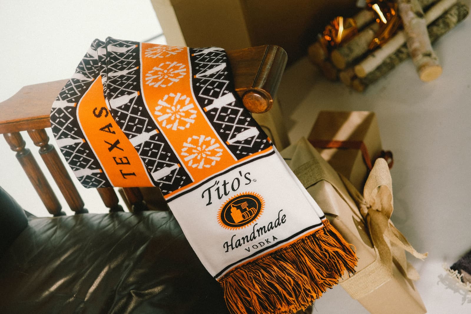 Ugliest scarf on a chair