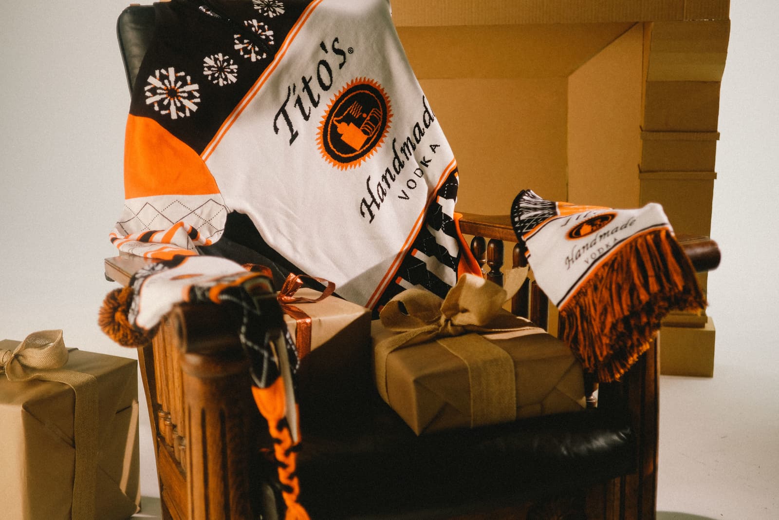 Ugliest Sweater and Scarf on a chair