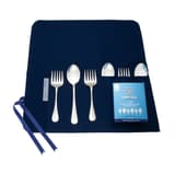 Six-piece silver storage roll for storing silver cutlery