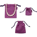Set of three anti-tarnish jewellery storage pouches