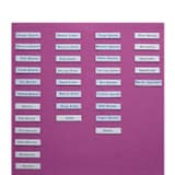 Cutlery name tapes for cutlery storage