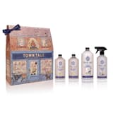 Luxury laundry gift set with fabric wash, fabric conditioner and ironing spray