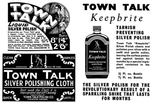 Town Talk vintage adverts from the 1930s