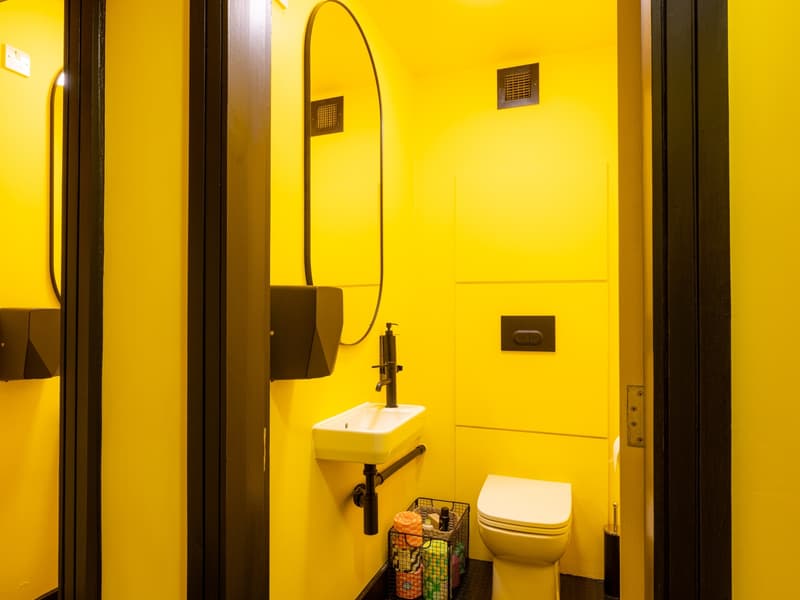 Black door WC doorframe