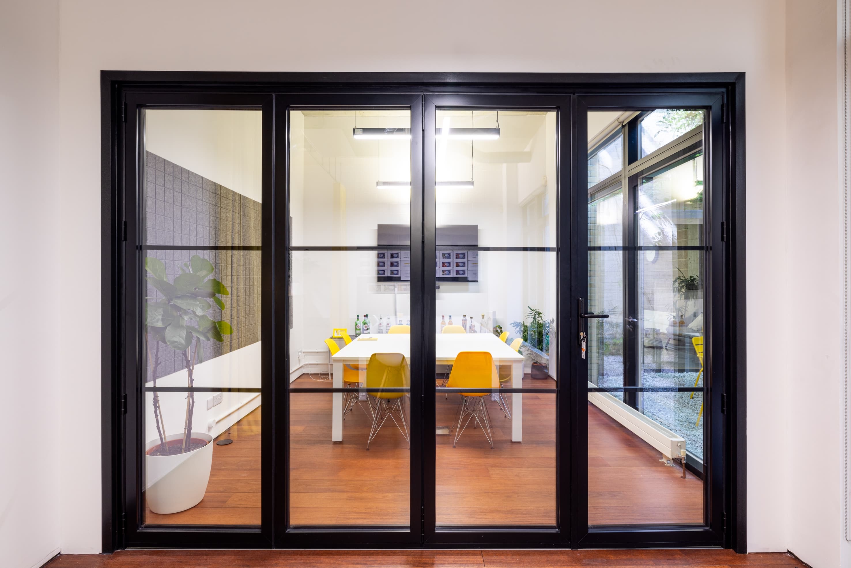 looking through the folding door