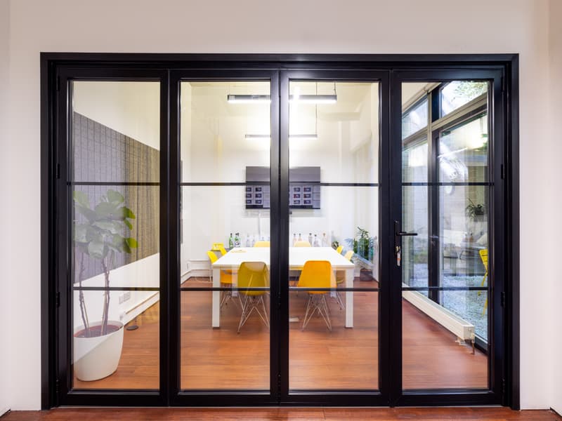 looking through the folding door