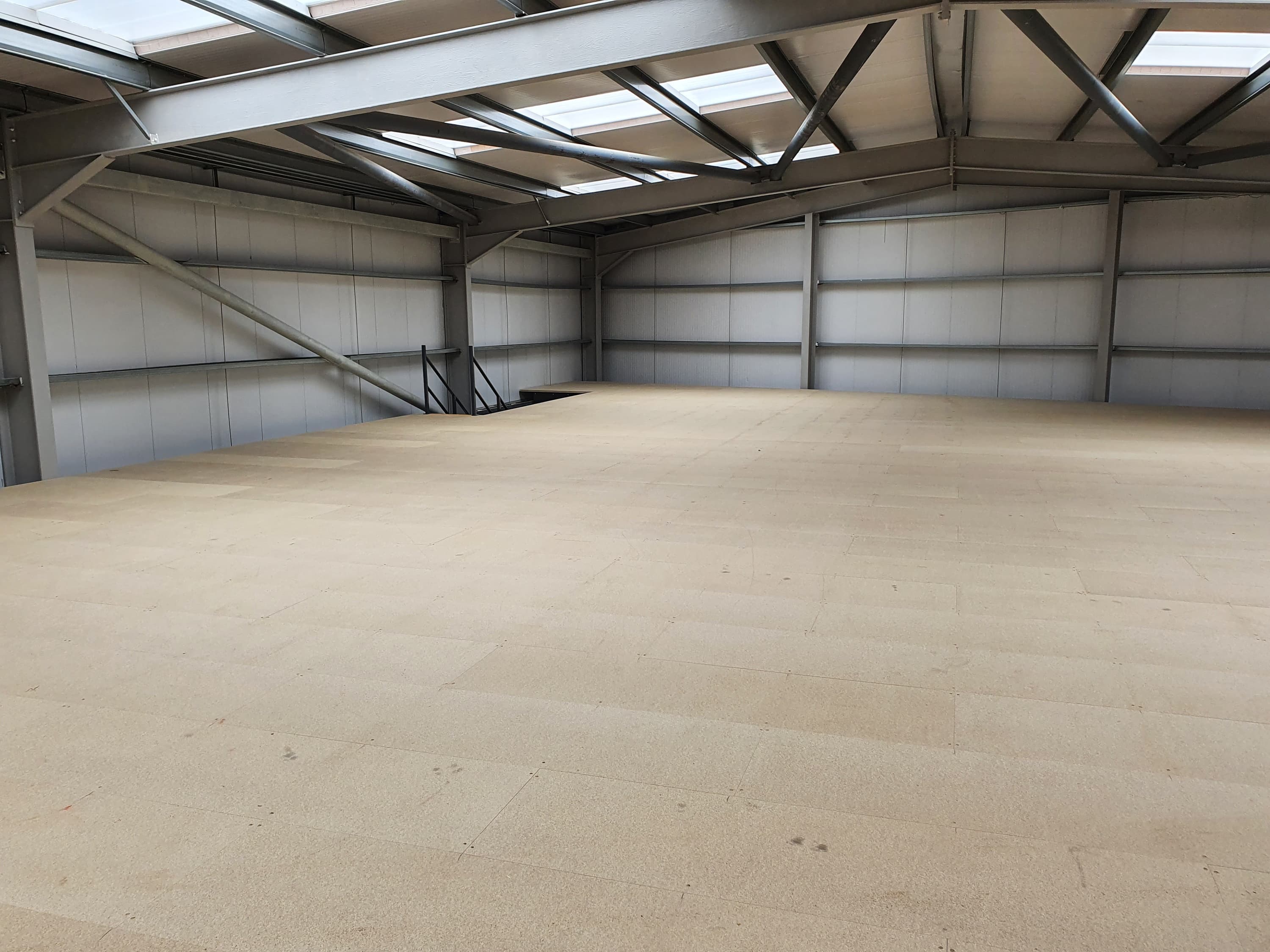 Boarded out mezzanine floor