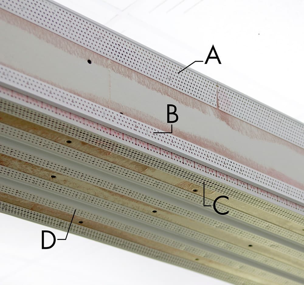 Upgrade beams in offices with Trim-Tex Shower Bead, Architectural L Bead, Archway Rigid Low Profile Bead and Architectural Reveal Bead.