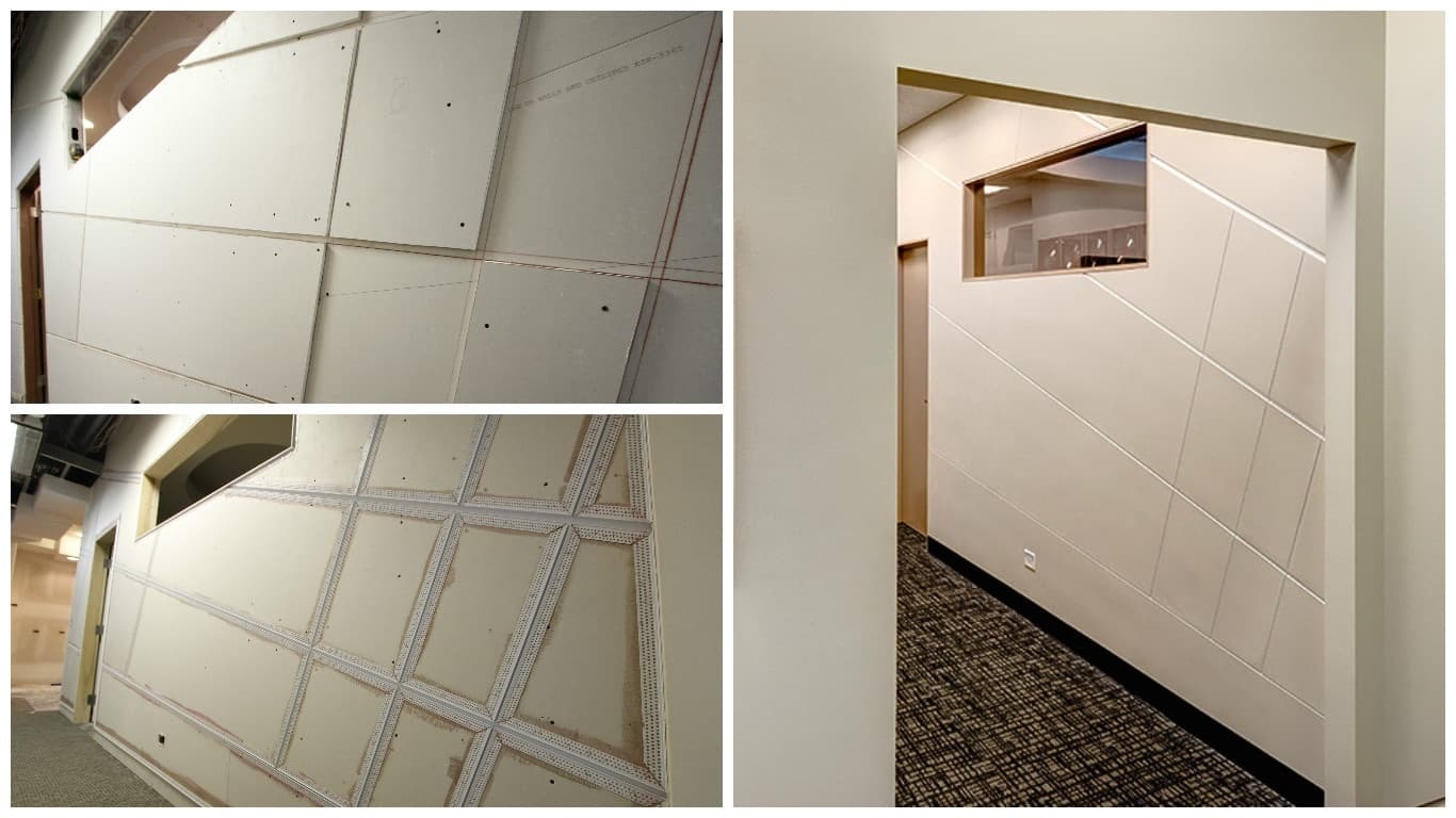 Install Reveal Beads to create interesting wall designs in commercial spaces.
