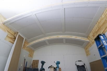 Finishing a barrel vault with a reveal detail is easy when using vinyl.
