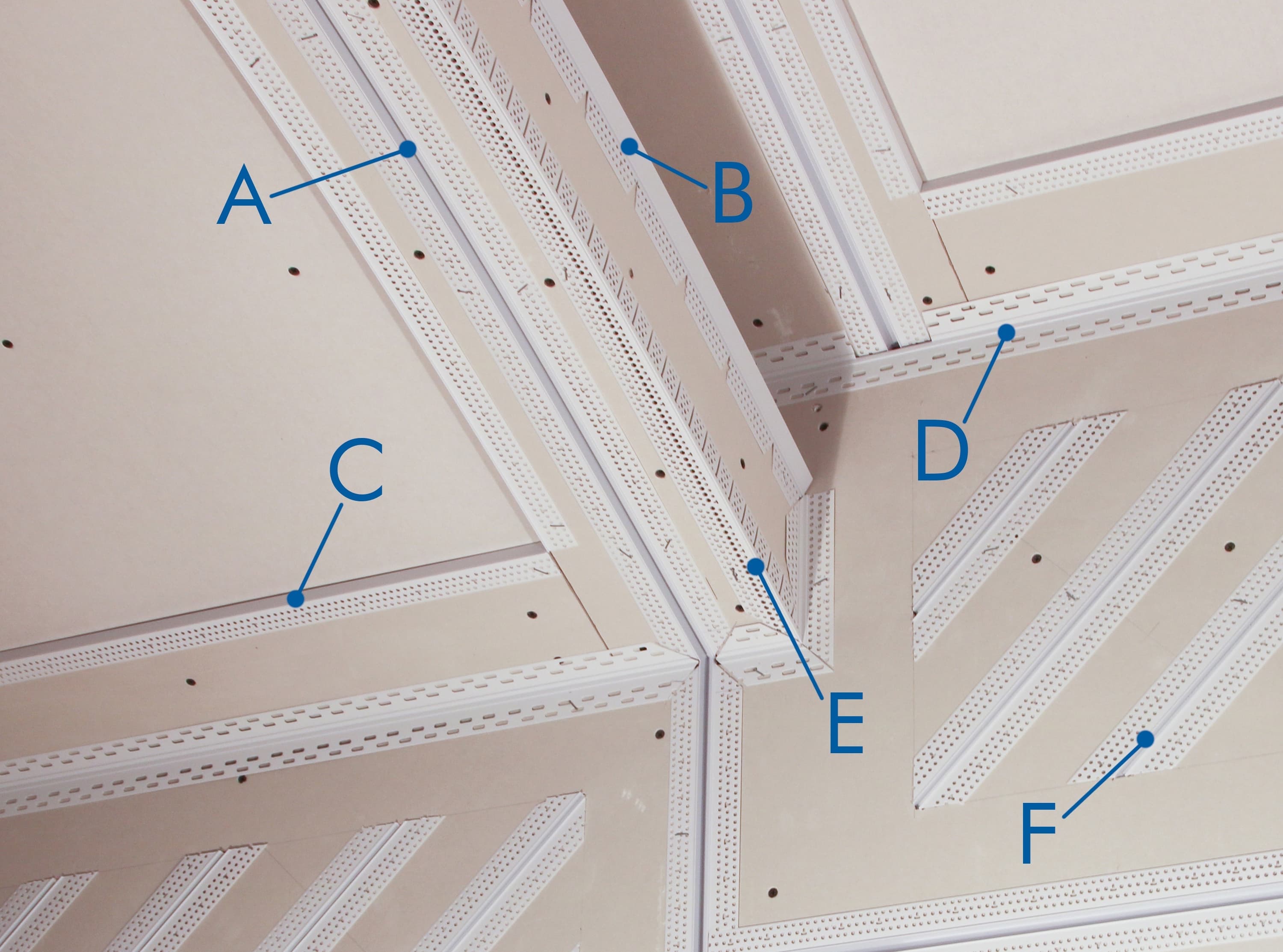 Product call out in ceiling detail.