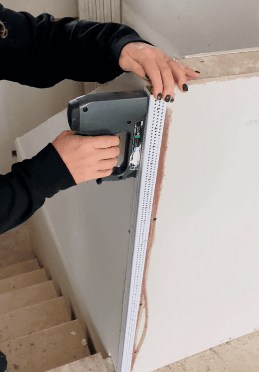 Drywall Shorty How to Install Corner Bead (6)