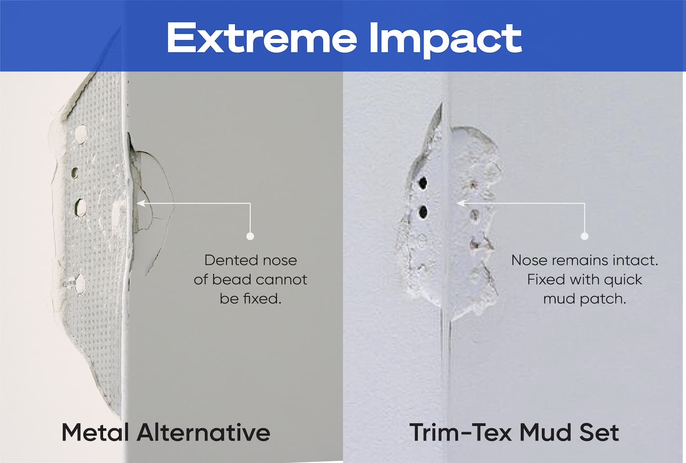 comparing vinyl corner bead installation methods -  extreme impact 1