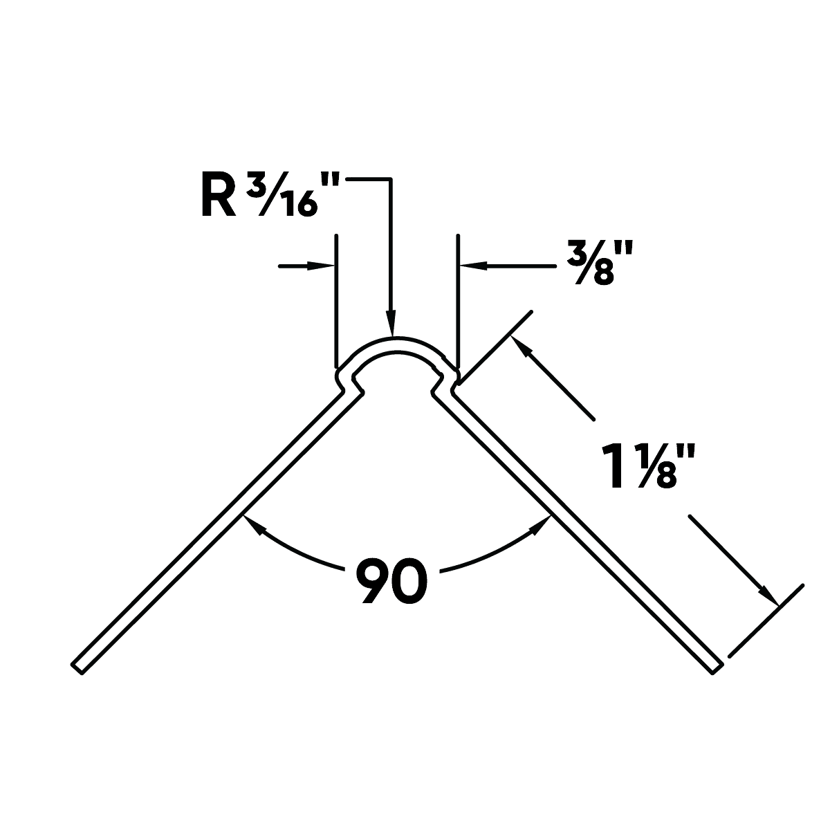 Small Bullnose Corner Bead Tech Spec