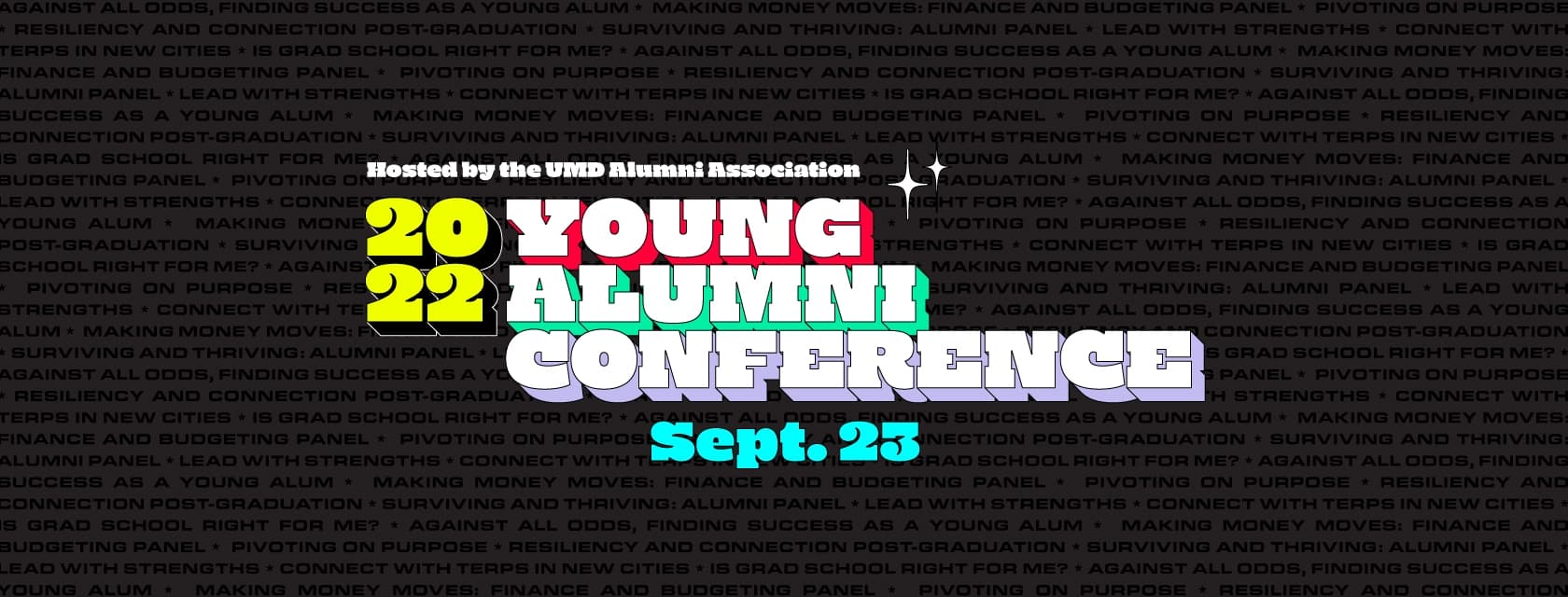 UMD Alumni Association Young Alumni Conference 2022 Banner, September 23, 2022
