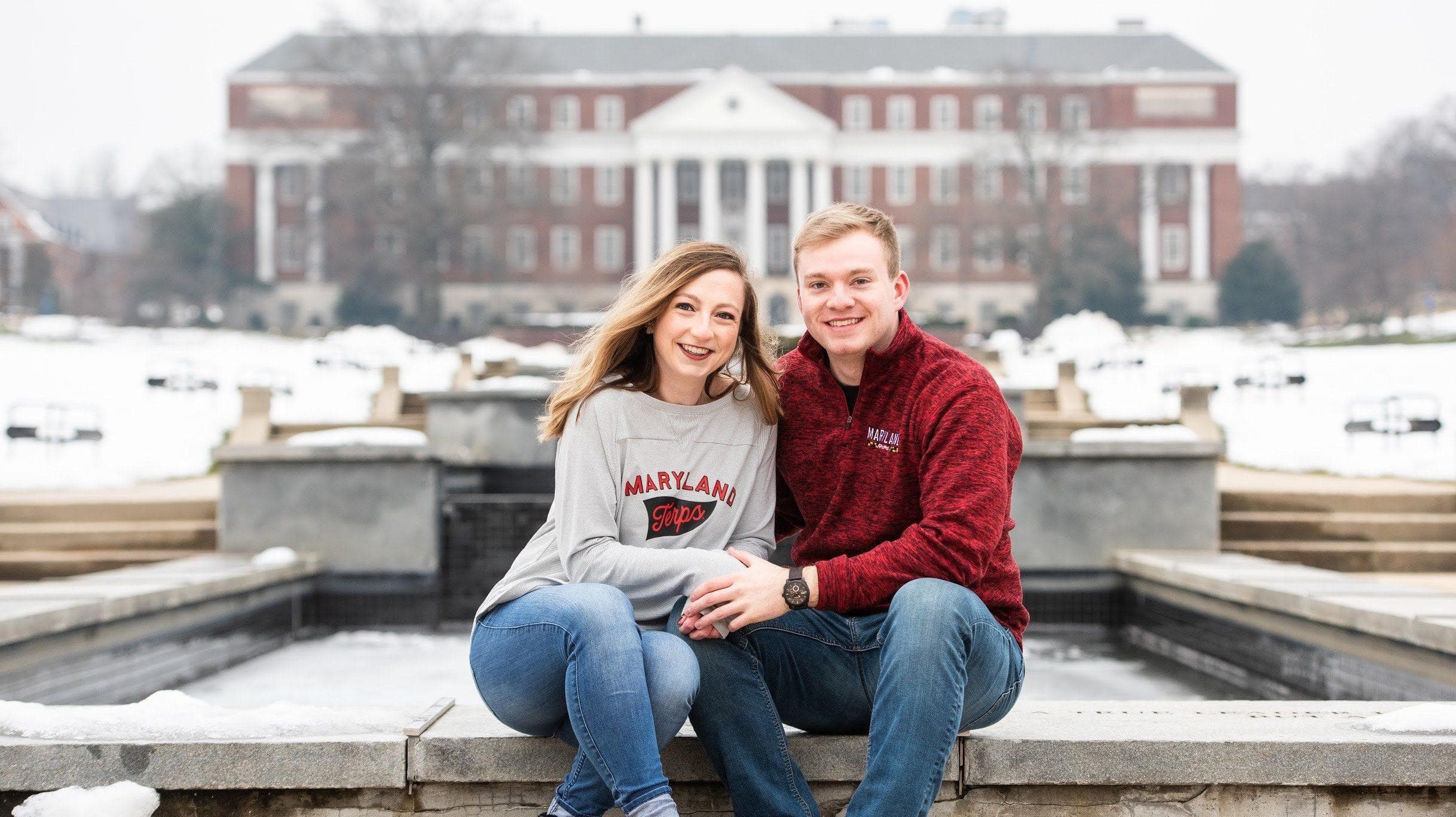 Photo of Terp couple Justin Derato and Cierra O'Keefe