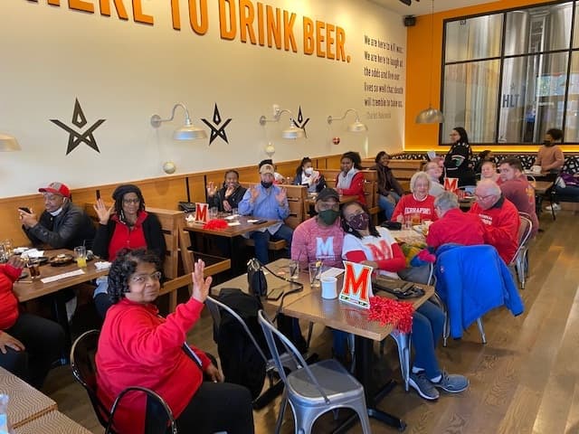 Prince George's County Terps enjoy a Game Watch at Denizen's Brewery in Riverdale Park, MD.