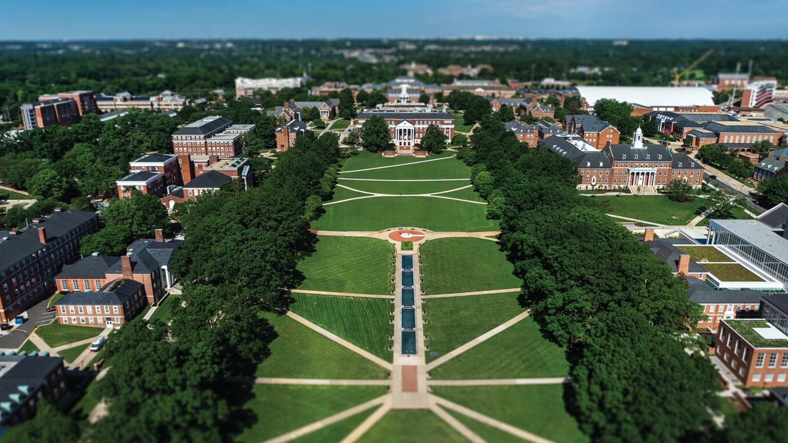 Aerial image of McKeldin Mall