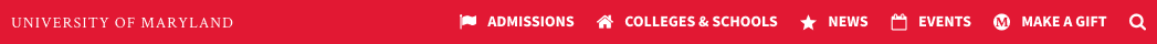 University of Maryland web properties header