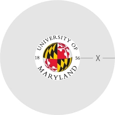 Padding around the informal seal should equal the diameter of the flag seal