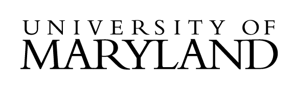 University of Maryland Wordmark: Only the Text in a dark color from logo, without flag seal.