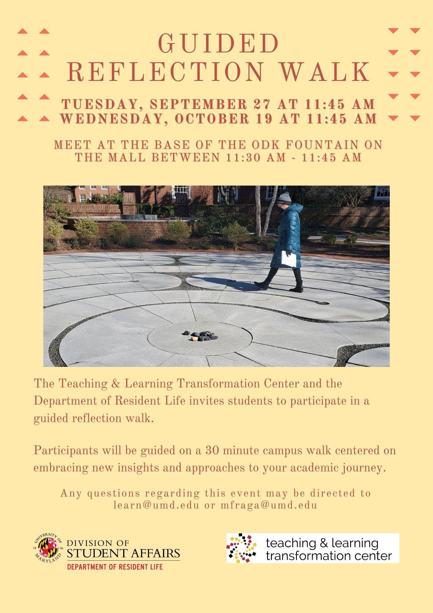 Image of person walking the labyrinth