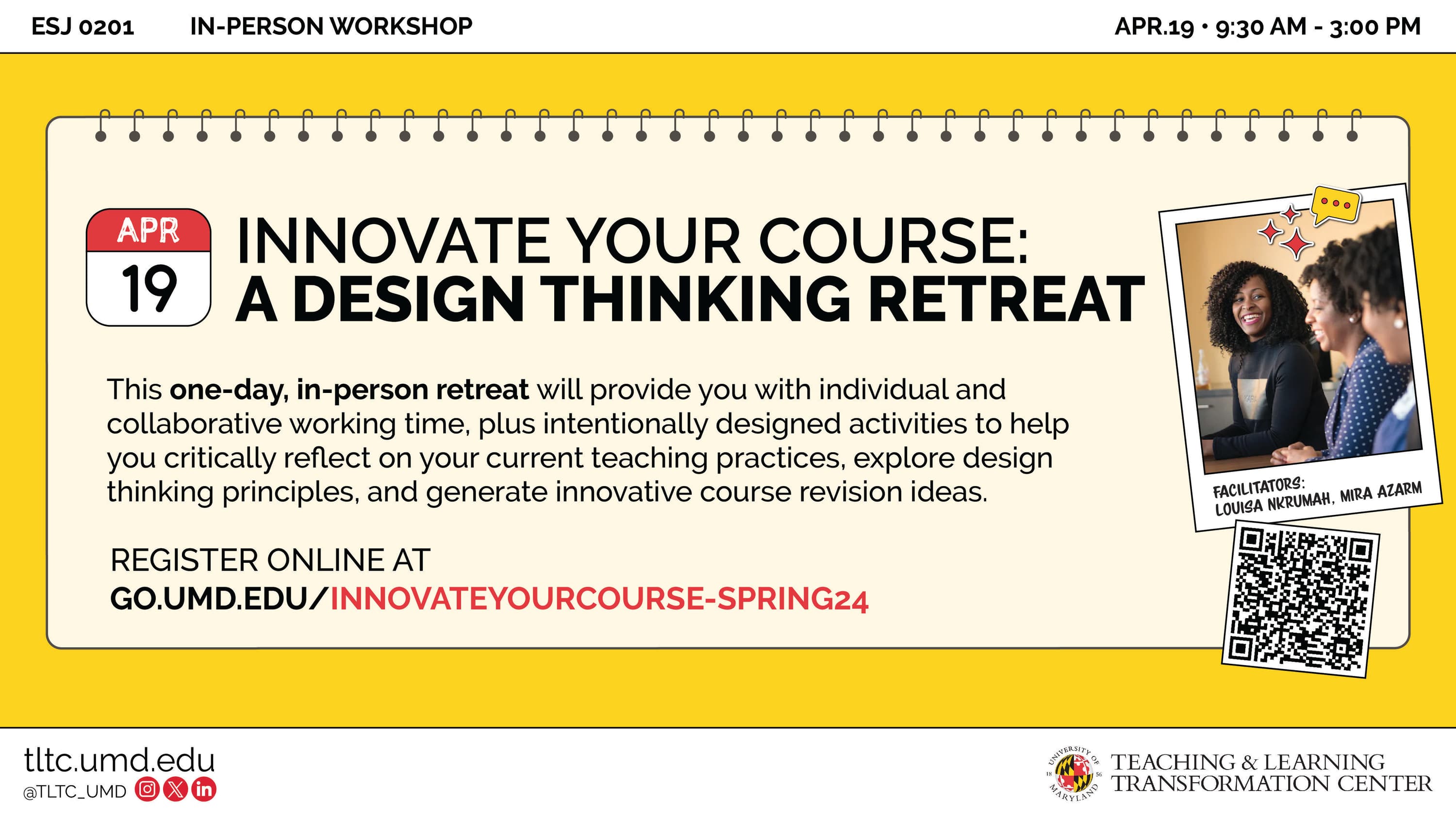 Flyer for Design Thinking Retreat