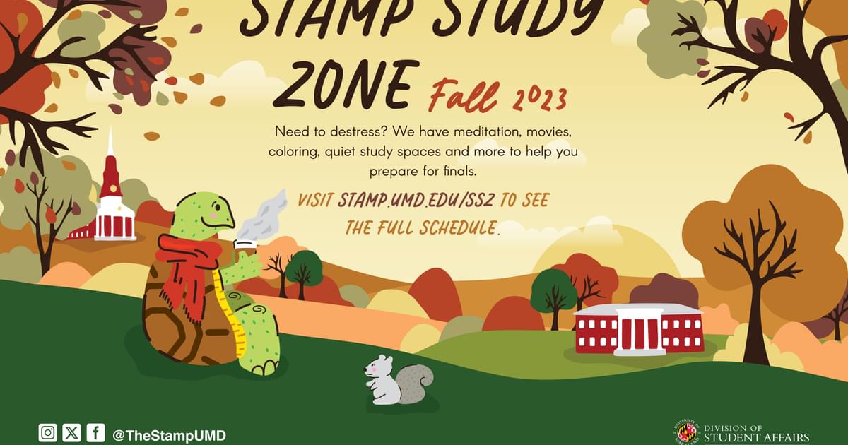University of Maryland Calendar Stamp Study Zone