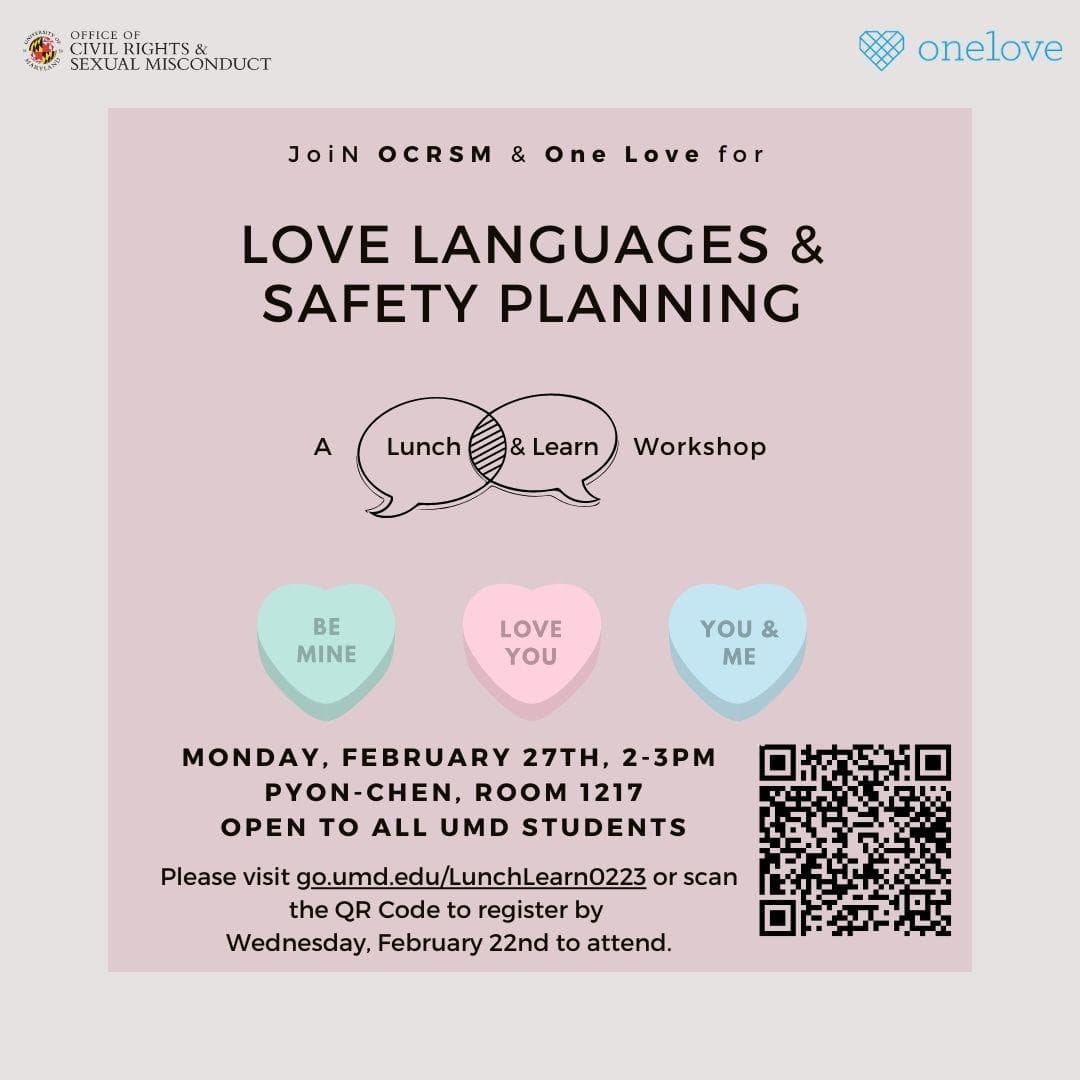 Love Languages & Safety: Lunch & Learn Workshop Flyer