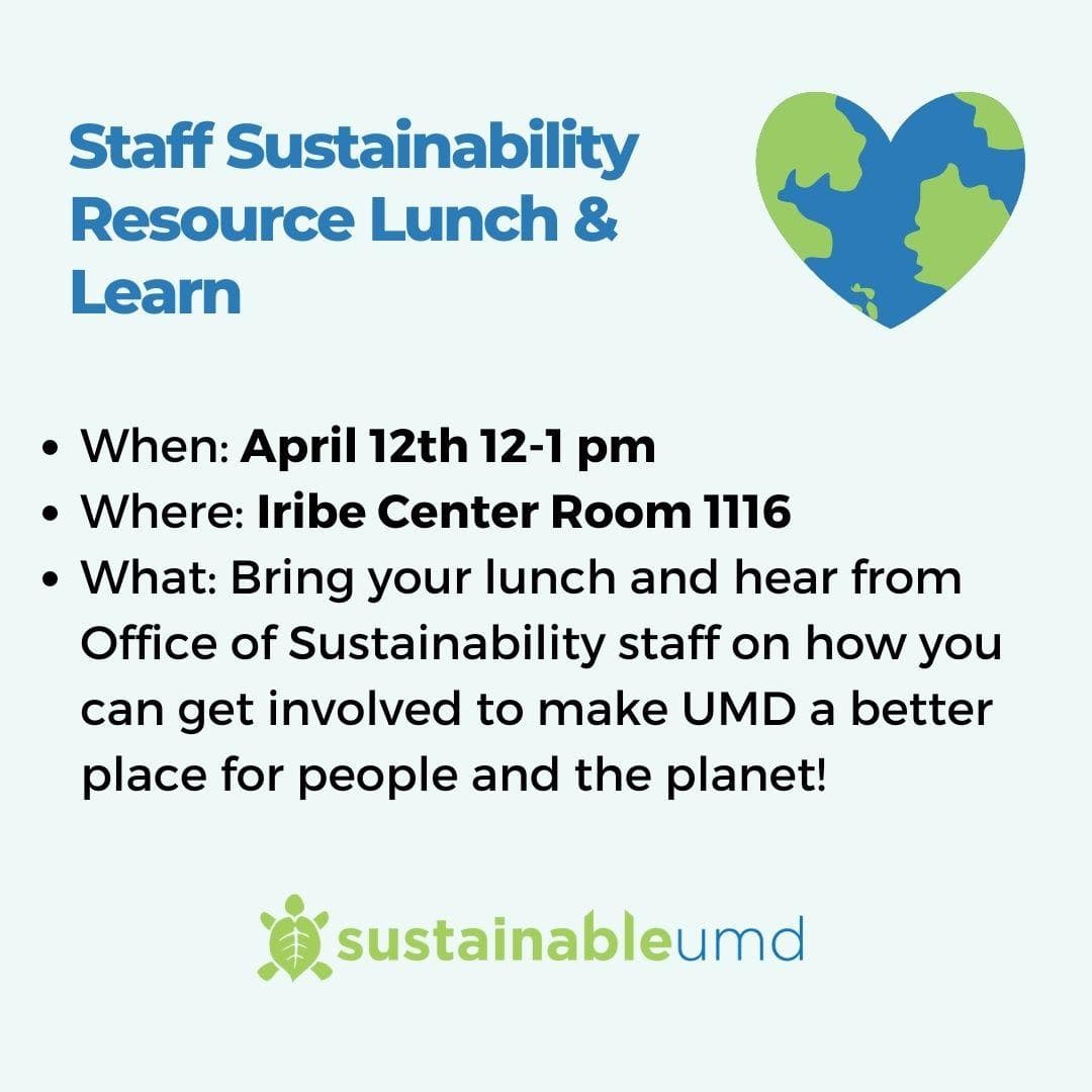 In-Person Staff Sustainability Resource Training Graphic
