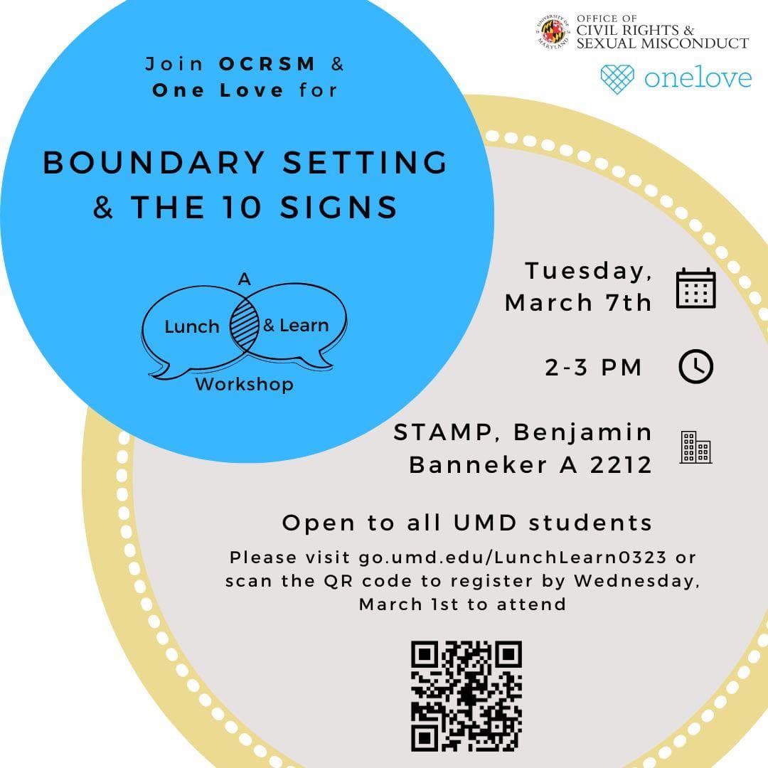 Lunch & Learn: Boundaries & 10 Signs Event Flyer