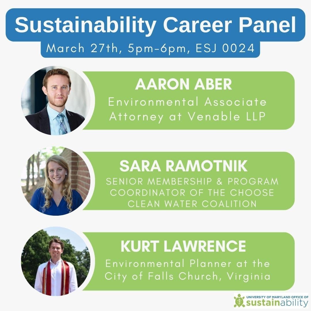Sustainability Career Panelist Photos and Information