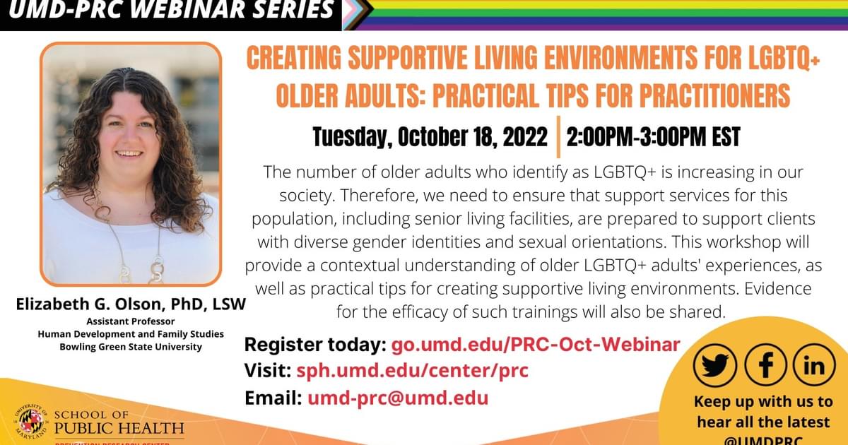 University of Maryland Calendar UMDPRC Webinar Creating…