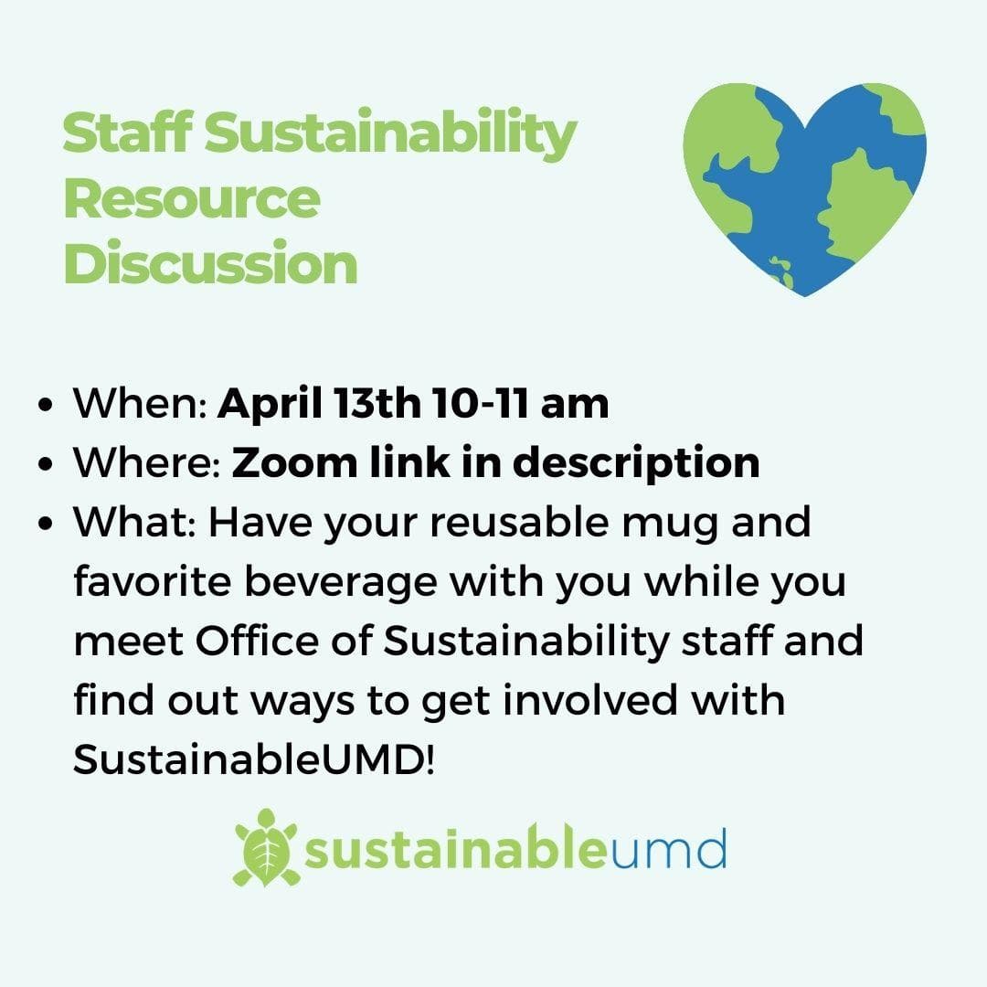 Staff Sustainability Resource Discussion Graphic