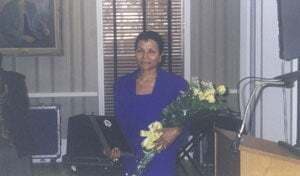 Carmen Balthrop, the 2002 award recipient for outstanding woman of color.
