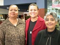 The 2007 outstanding women of color award winners: Dr. Renée Ater, Valencia Skeeter, and Sivagami Subbaraman.