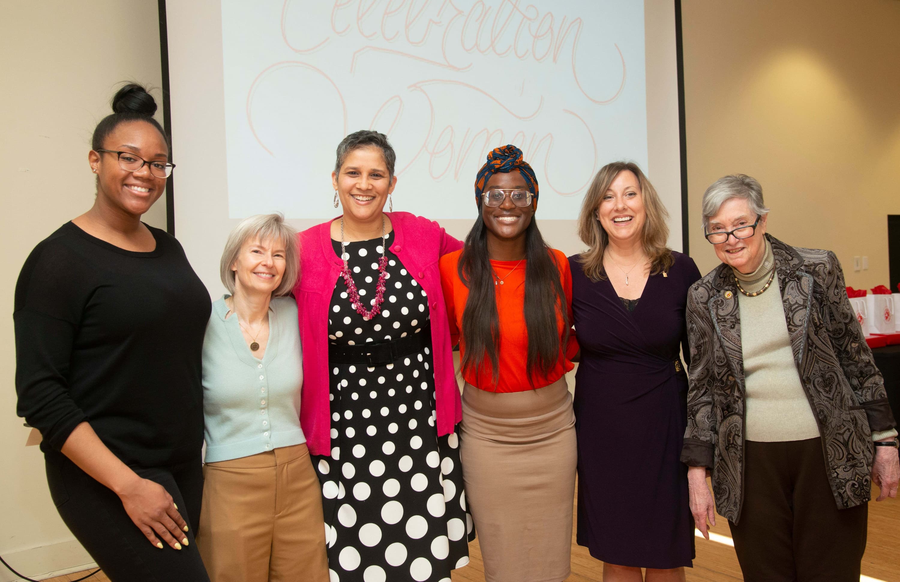 2019 Women of Influence Award winners: Christina Sessoms, Elisabeth Smela, Cynthia Edmunds, Ugochi Chinemere, Andrea Goodwin, and Ellin Scholnick (Chair, President’s Commission of Women’s Issues)