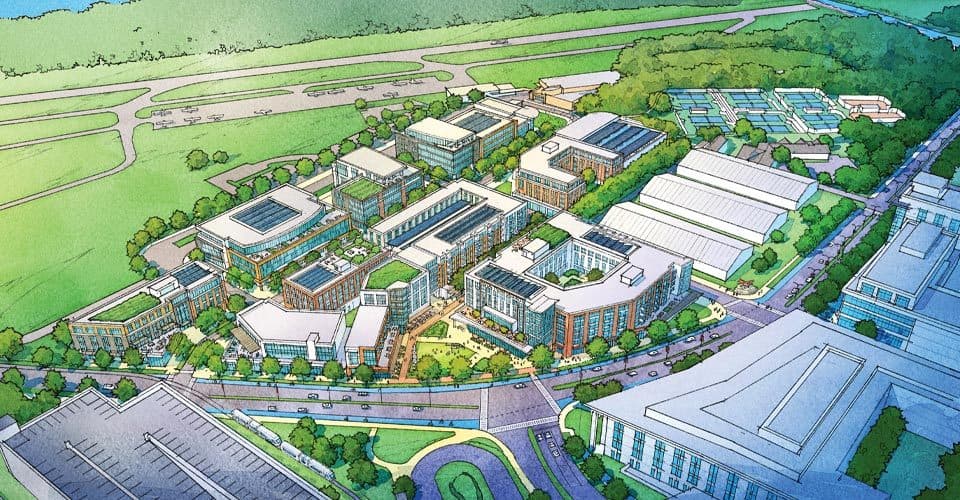 Aerial rendering of Aviation Landing