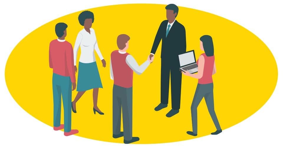 Career networking illustration