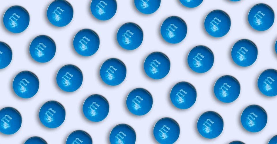 blue M&M's