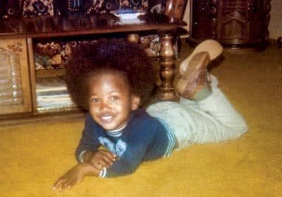 Sacoby Wilson plays as a toddler