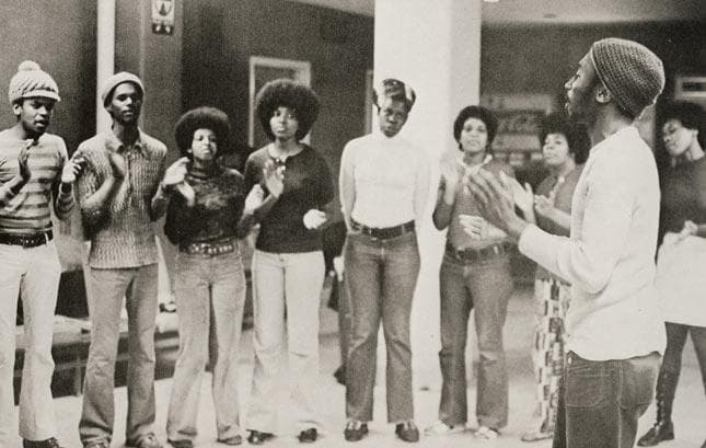 Students gather in Nyumburu Cultural Center