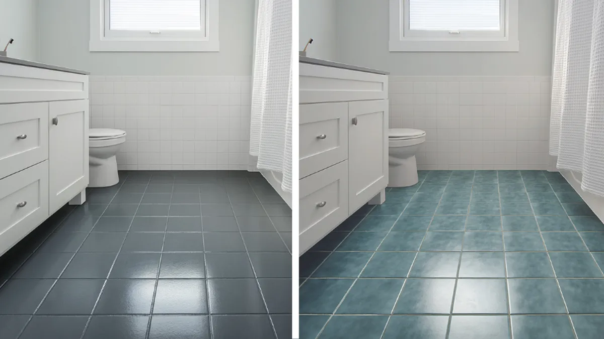 painting bathroom tile