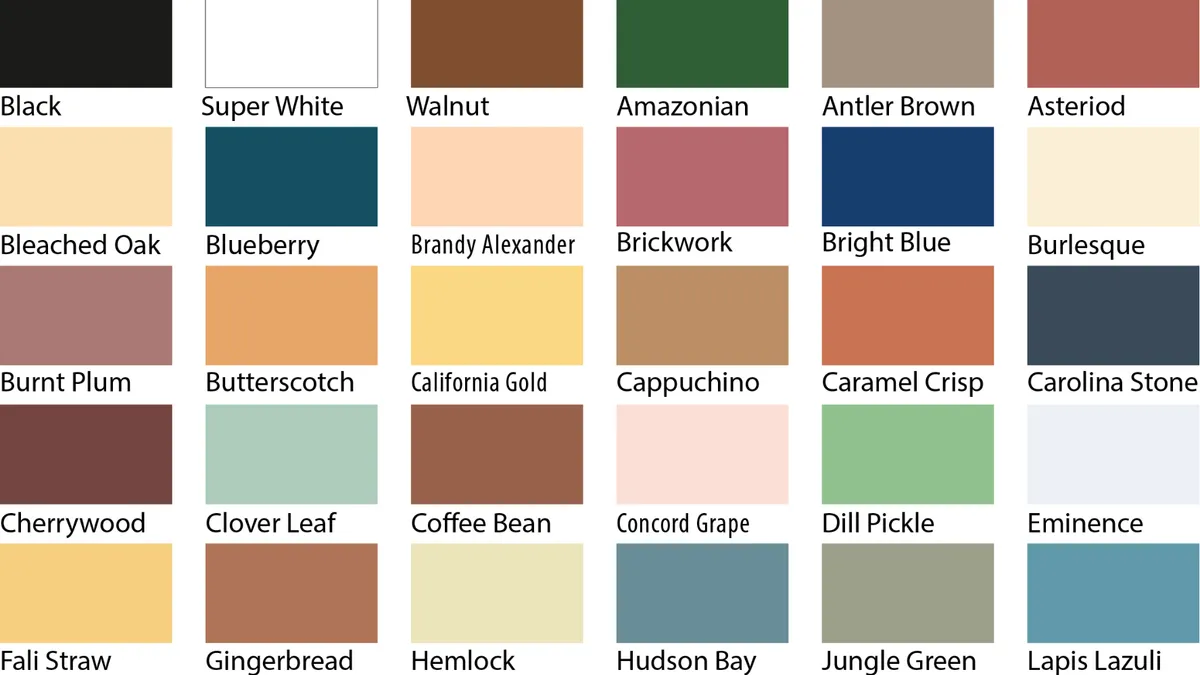 Sadolin Superdec Colour Chart