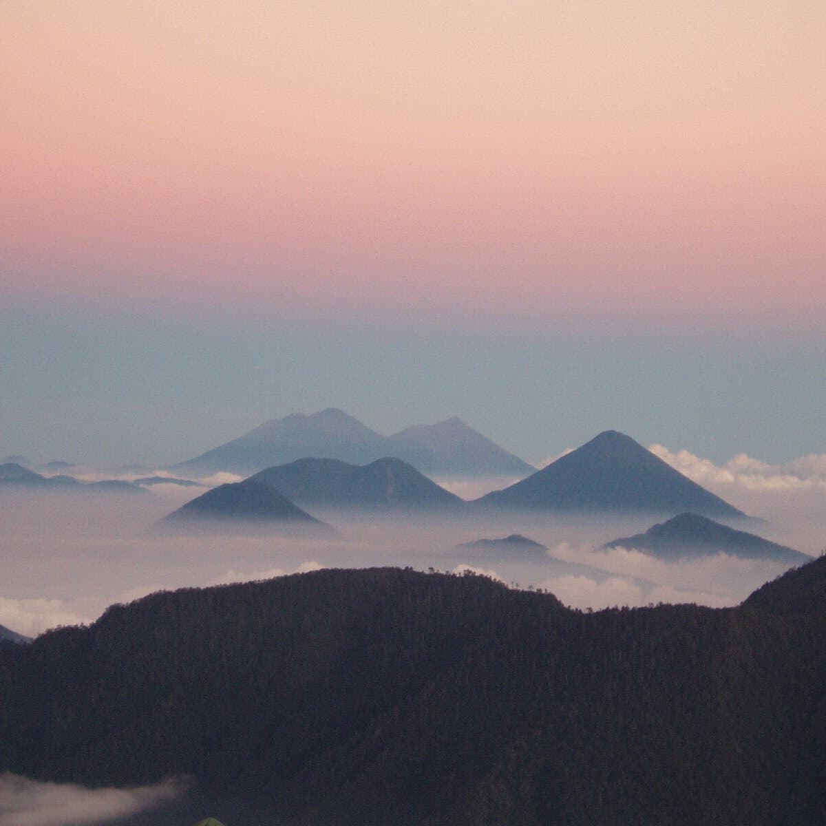 Guatemala Volcanoes Horizon