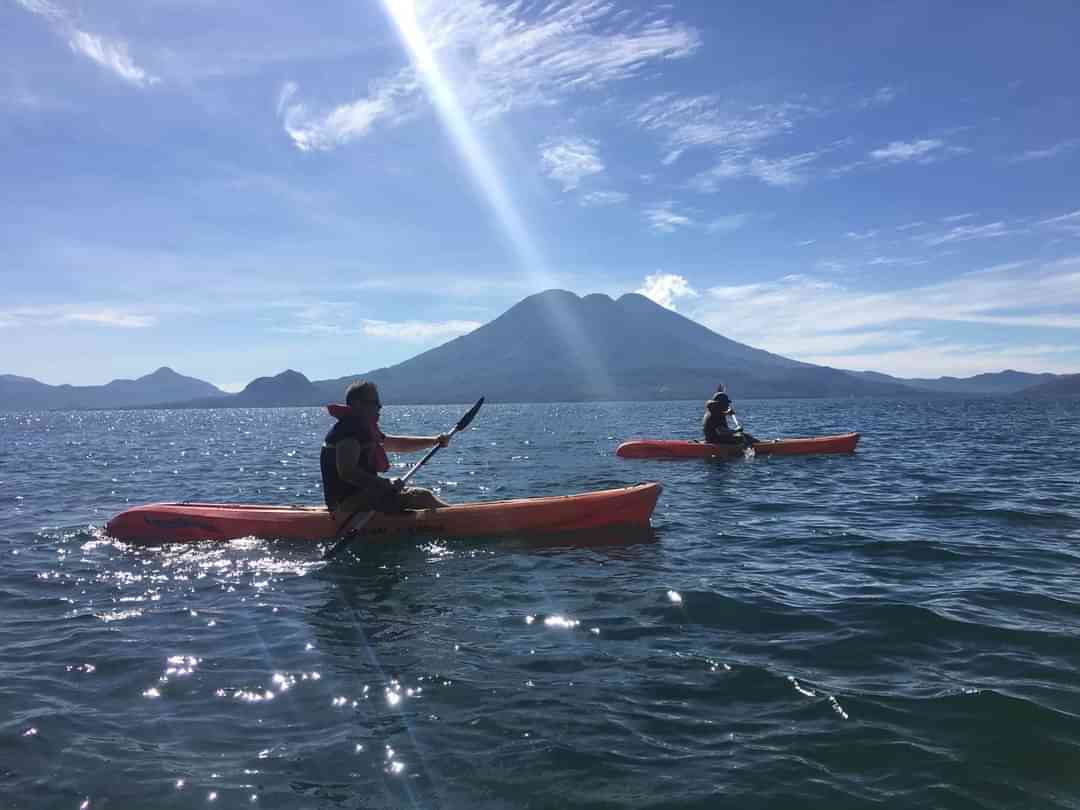 Lake Atitlan Kayak volcanoes6